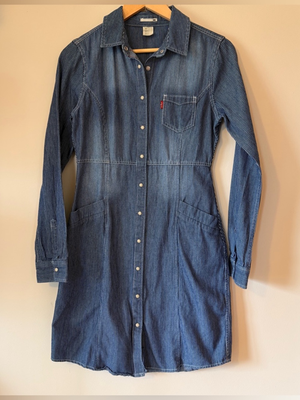Levi's Denim Railroad Strip Shirtdress